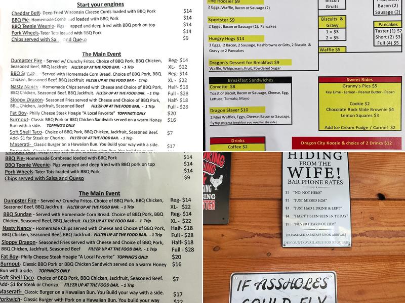 Pit Stop Menu