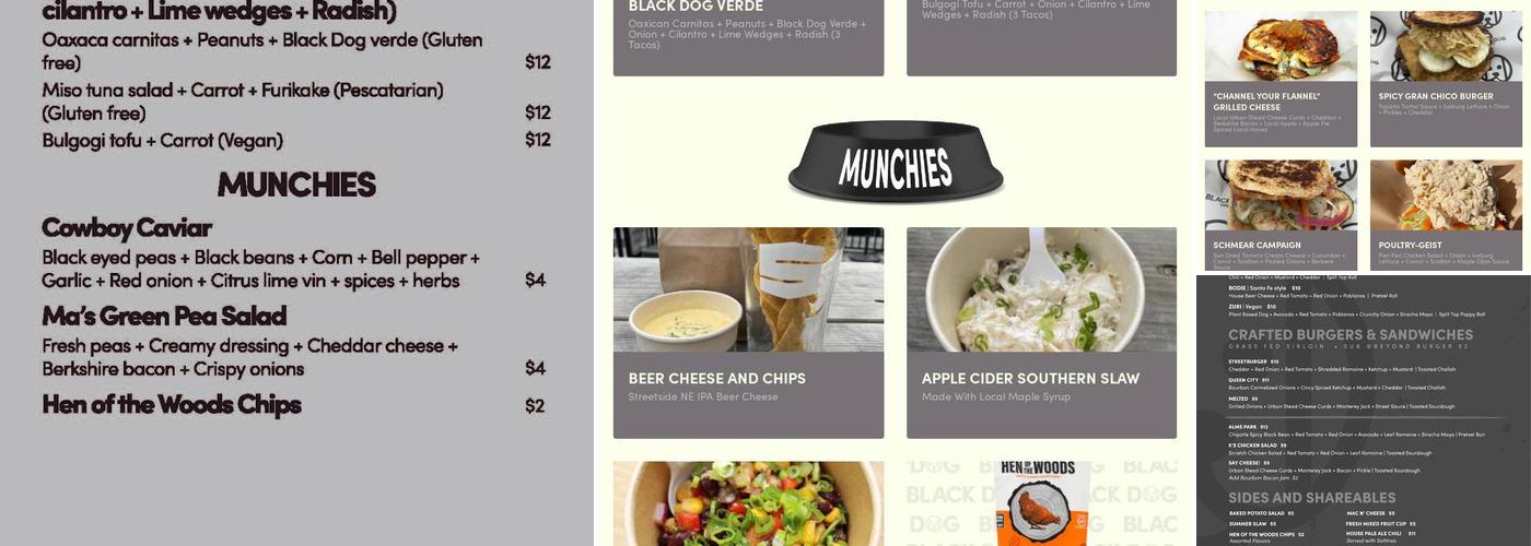 Black Dog Grille Menu