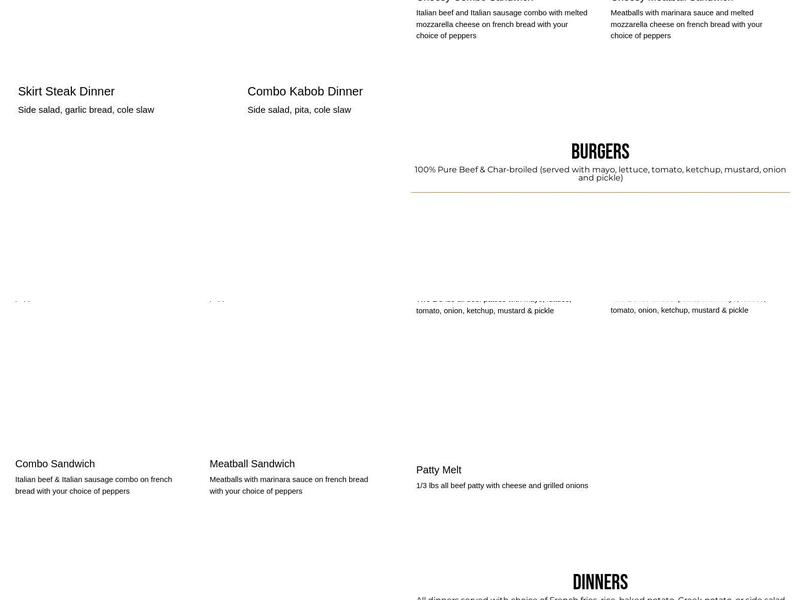 Dengeos Glenview Menu