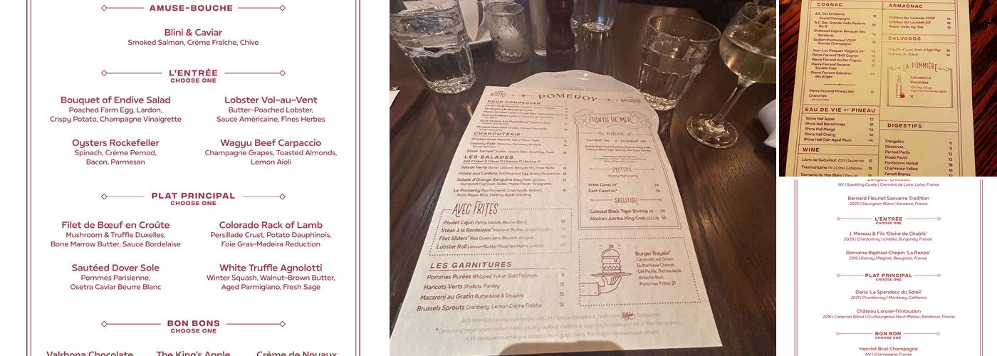 Pomeroy Menu