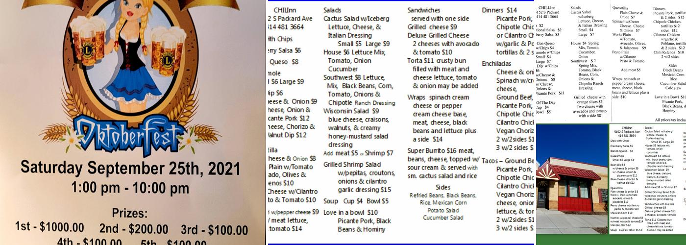 CHILInn Menu