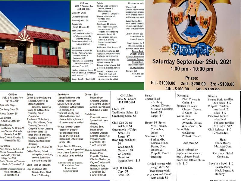 CHILInn Menu