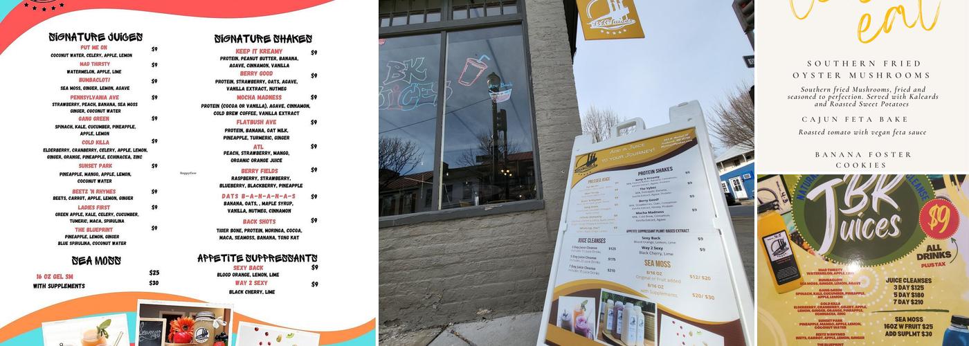BK Juices Menu