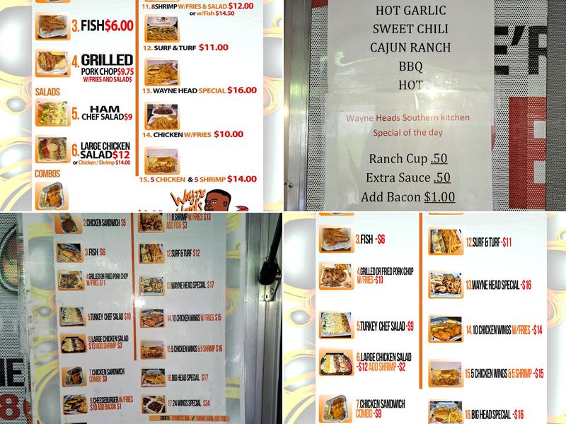 Wayne head southern kitchen Menu