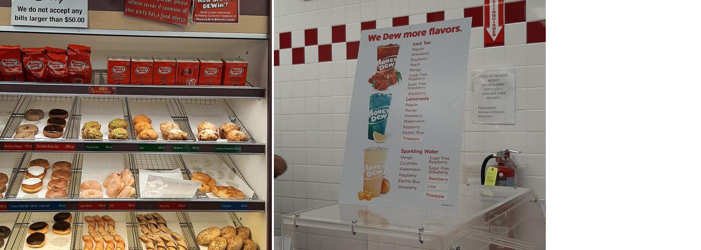 Honey Dew Donuts Menu