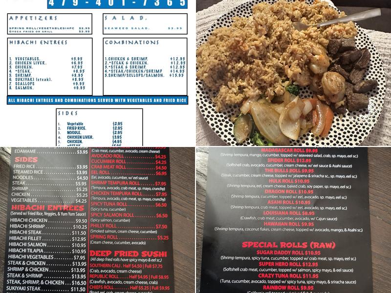 Asahi Hibachi & Sushi Menu