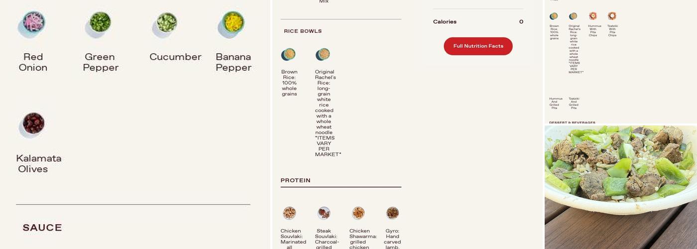 Rachel's Mediterranean Grill Menu