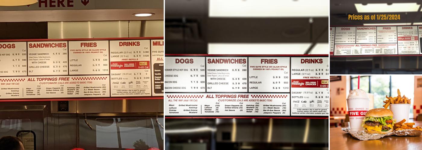 Five Guys Menu