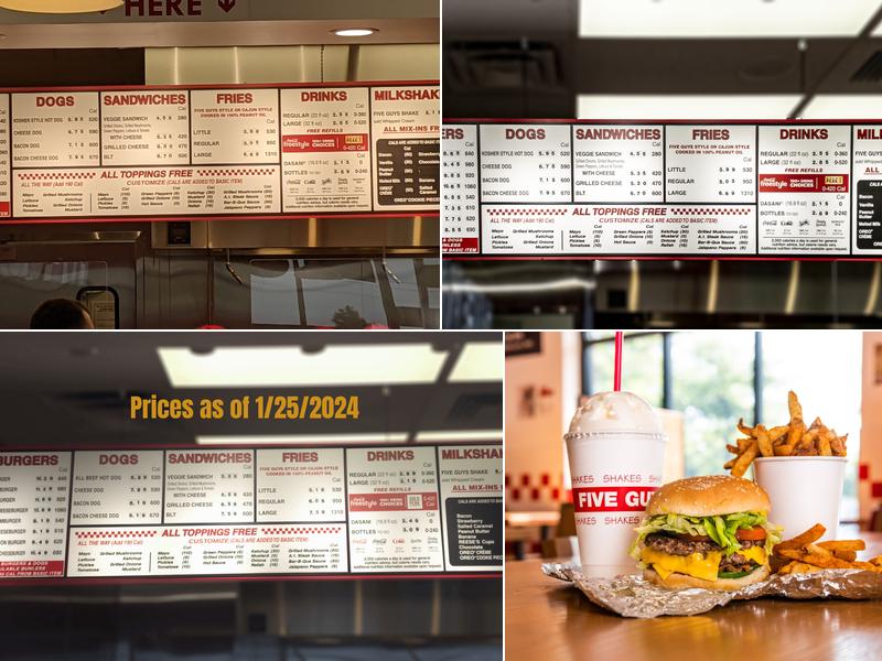 Five Guys Menu