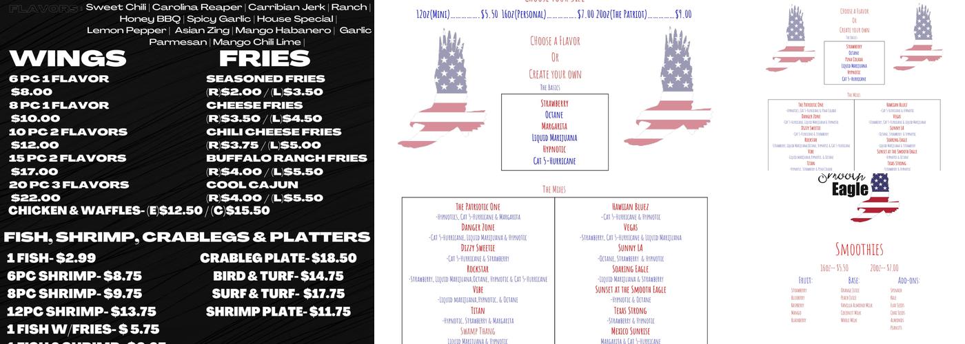 Smooth Eagle Menu