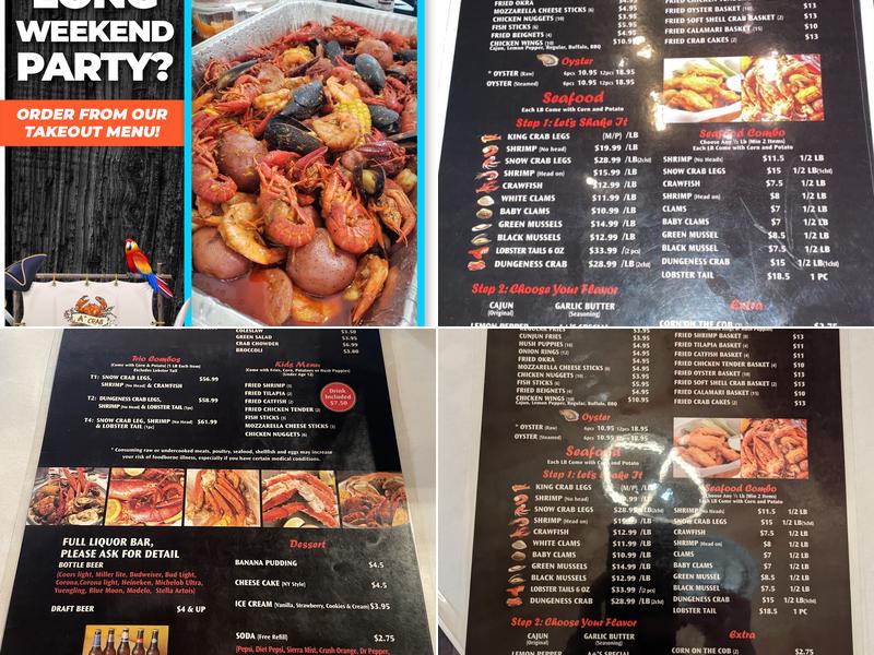 A Plus Crab (Great Lake) Menu