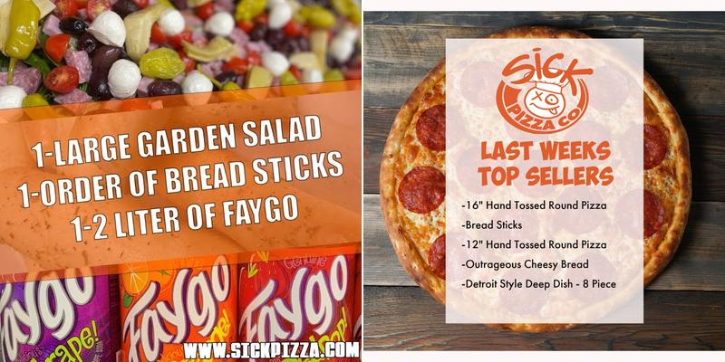 Sick Pizza Company Menu