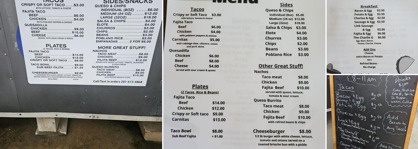 Yole's Tacos & More Menu