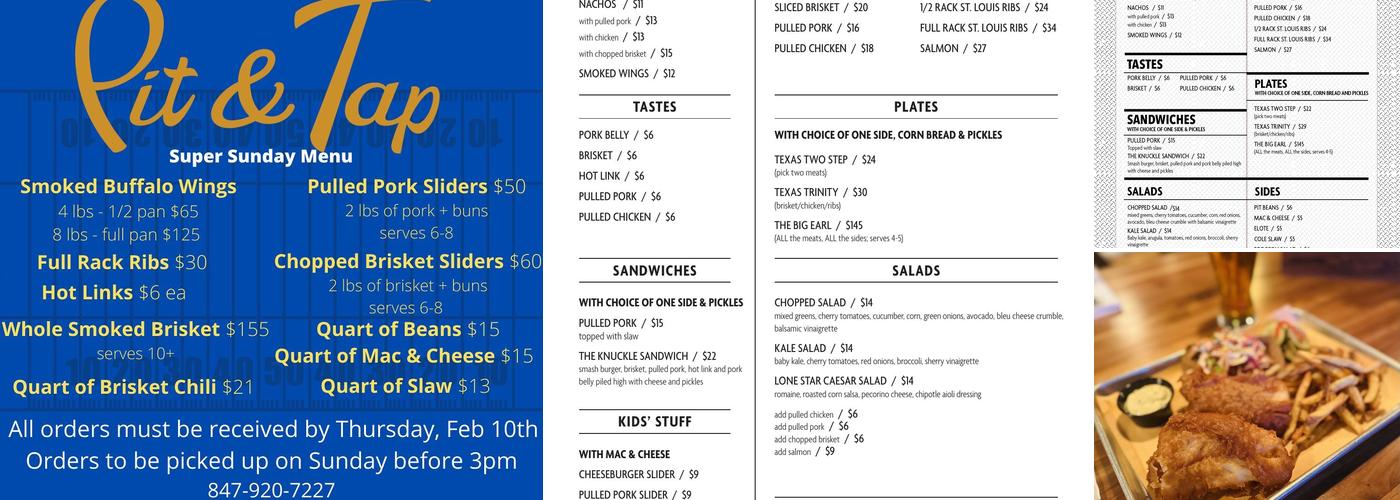 Pit & Tap Menu