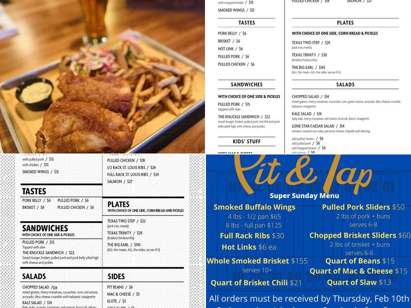 Pit & Tap Menu