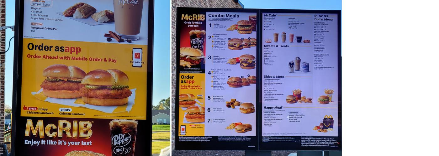 McDonald's Menu