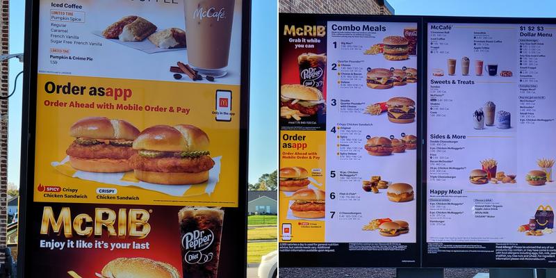 McDonald's Menu
