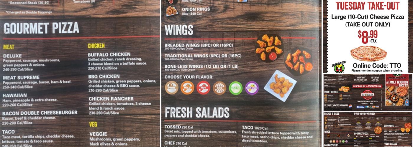 Fox’s Pizza Den Englewood Menu