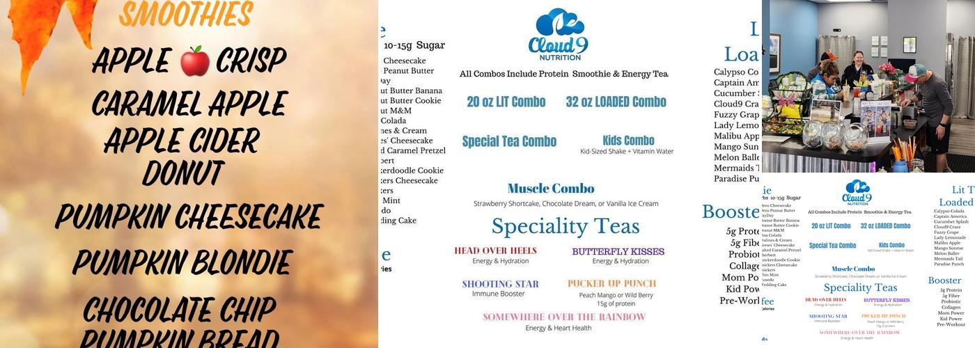 Cloud9 Nutrition Menu