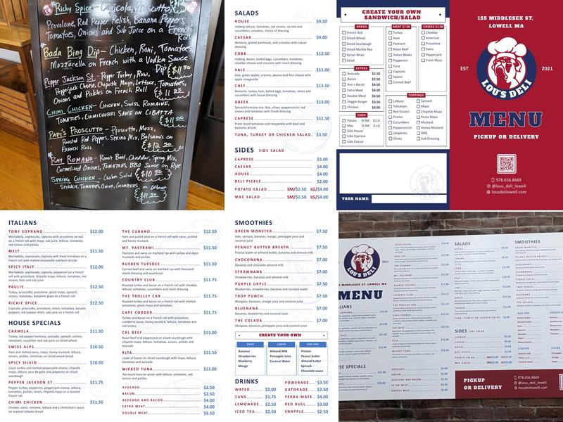 Lou's Deli Menu