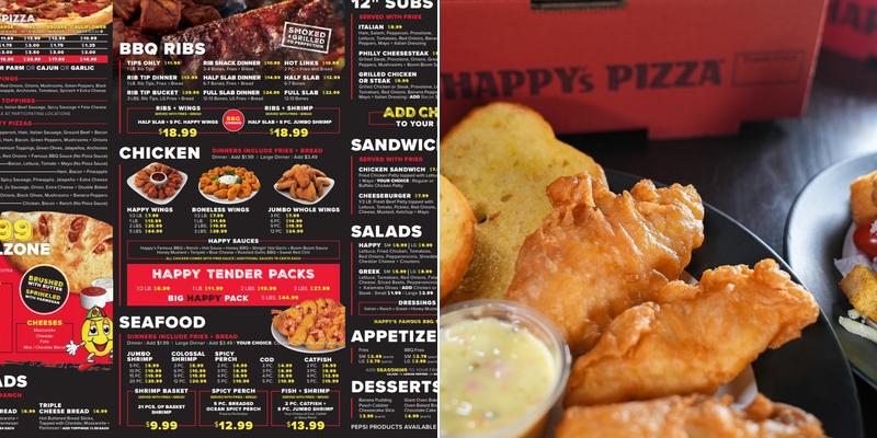 Happy's Pizza Menu