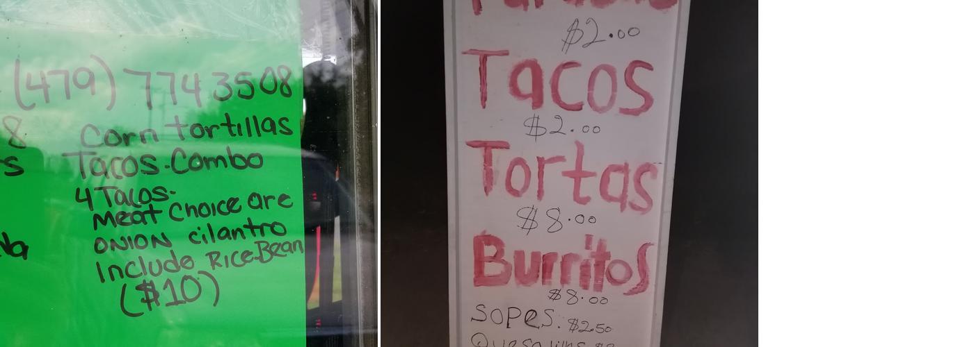 Tacos La Michoacana Menu