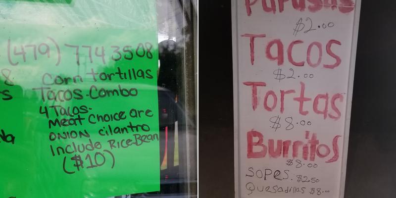 Tacos La Michoacana Menu