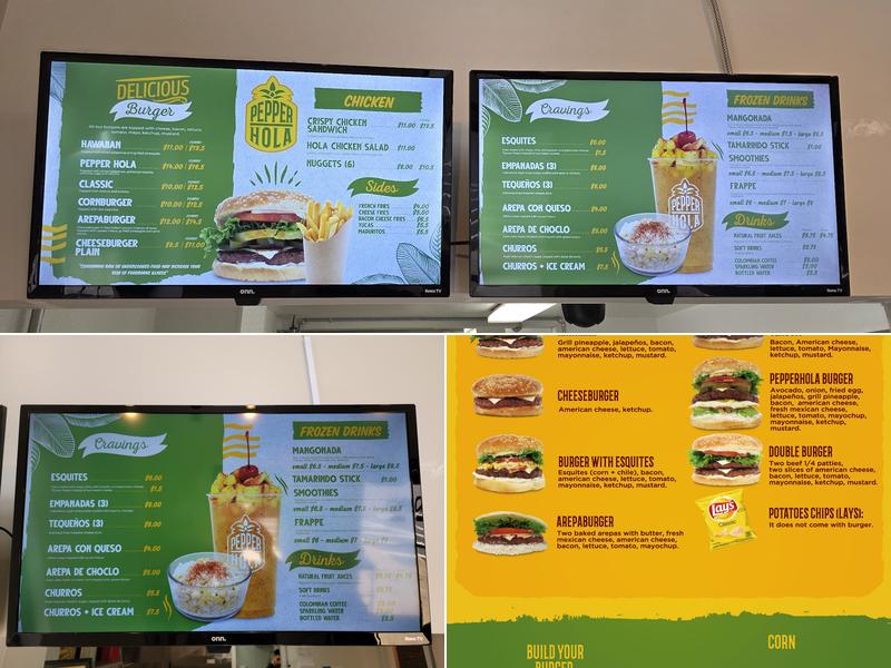 Pepper Hola Menu