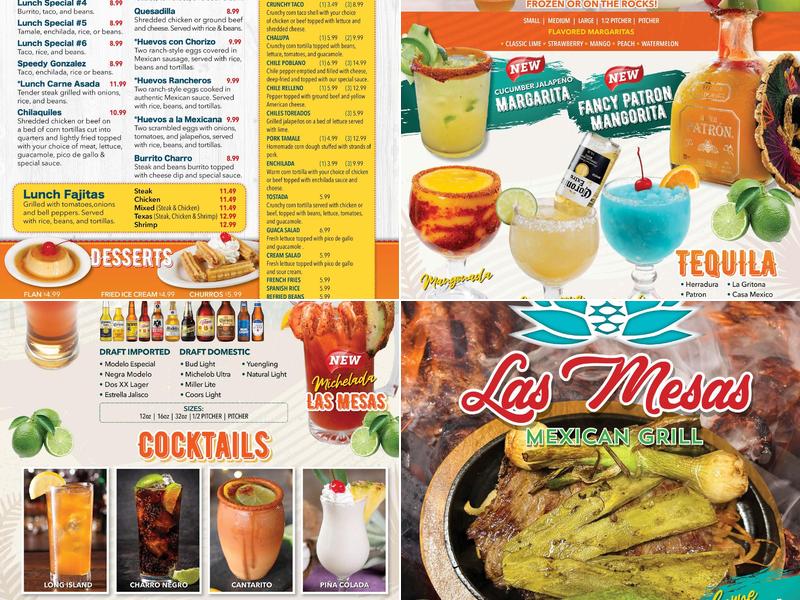 Las Mesas Mexican Grill Menu