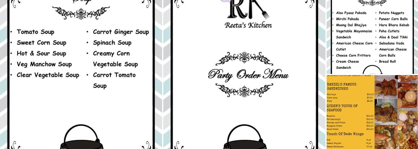 REETA'S KITCHEN Menu