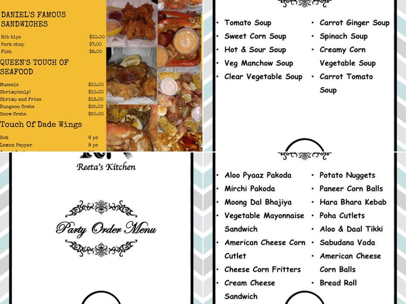 REETA'S KITCHEN Menu