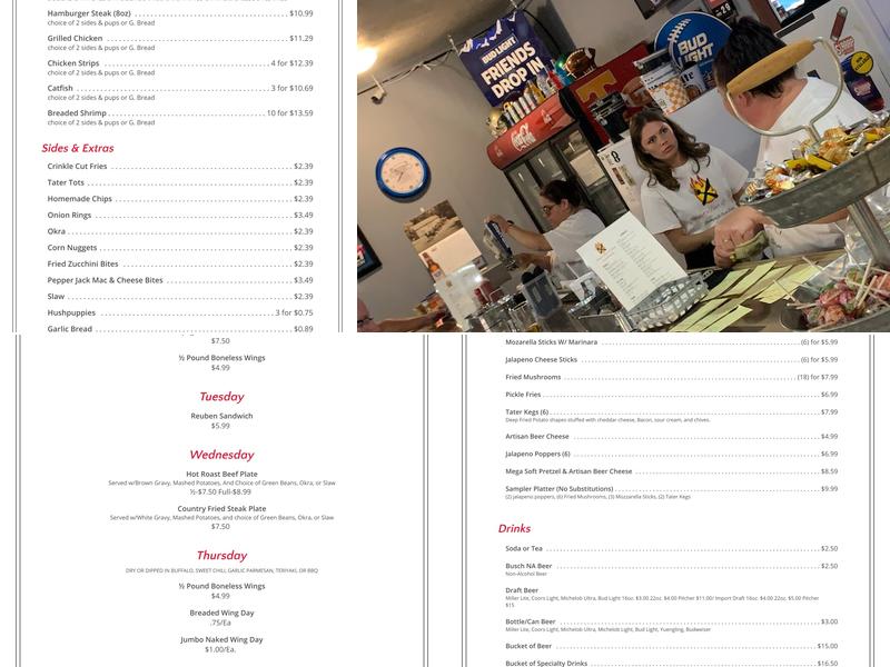 Socket's Bar & Grill Menu