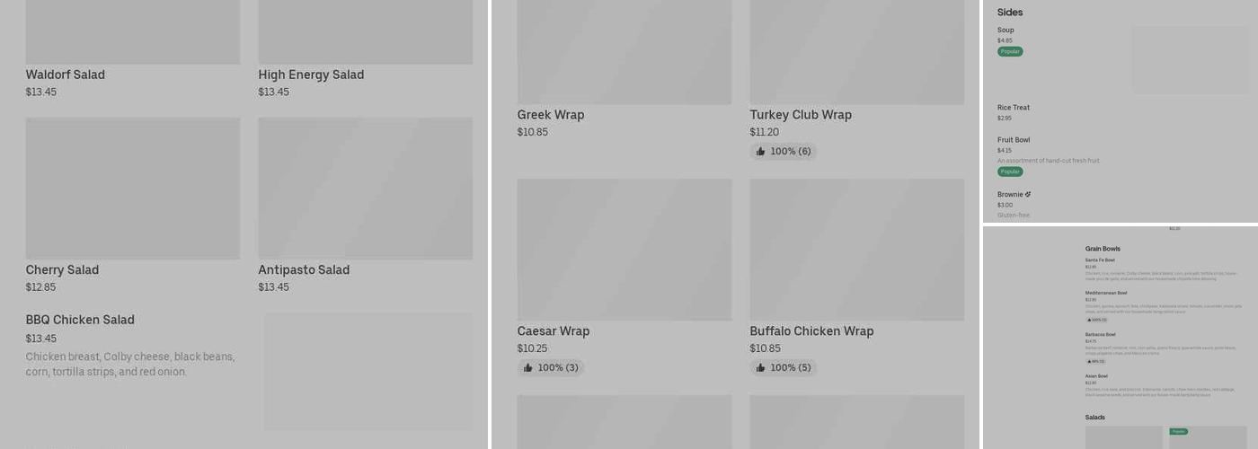 Lettuce Menu