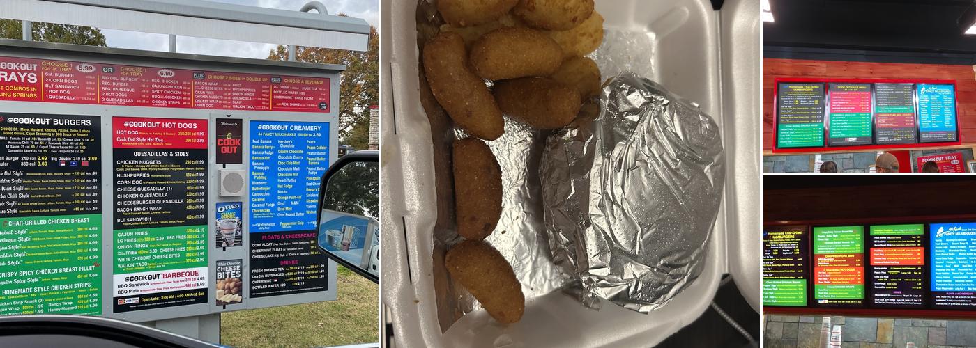 Cook Out Menu