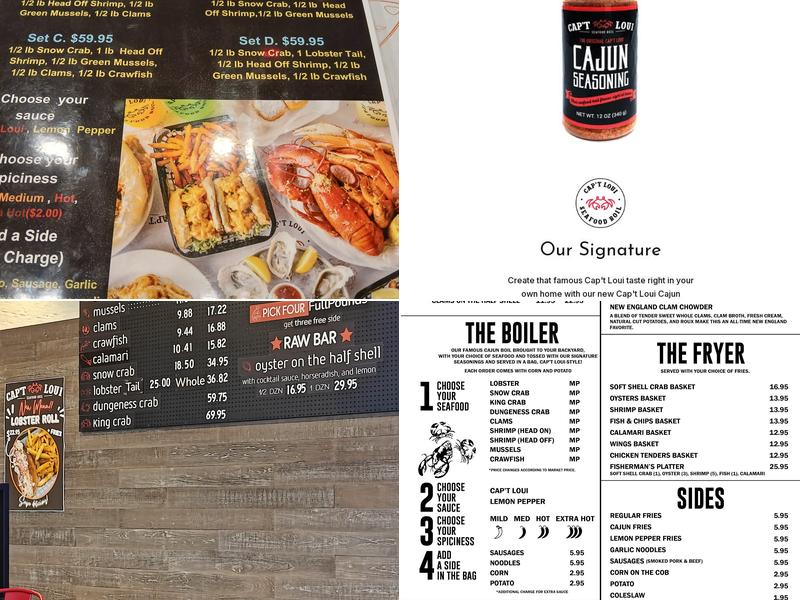 Cap't Loui - Cajun Seafood Boil Menu