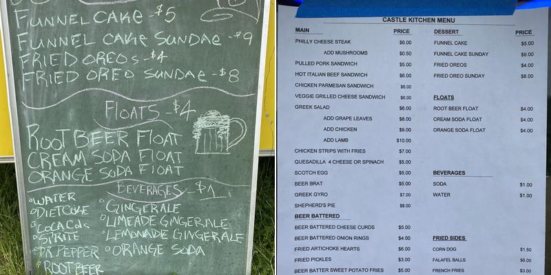 The Castle Kitchen Menu
