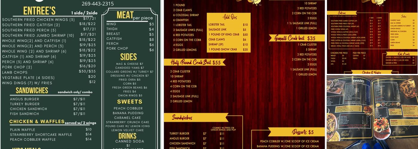 Ty's Joint Menu