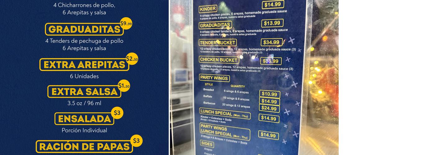 Pollo Graduado Menu