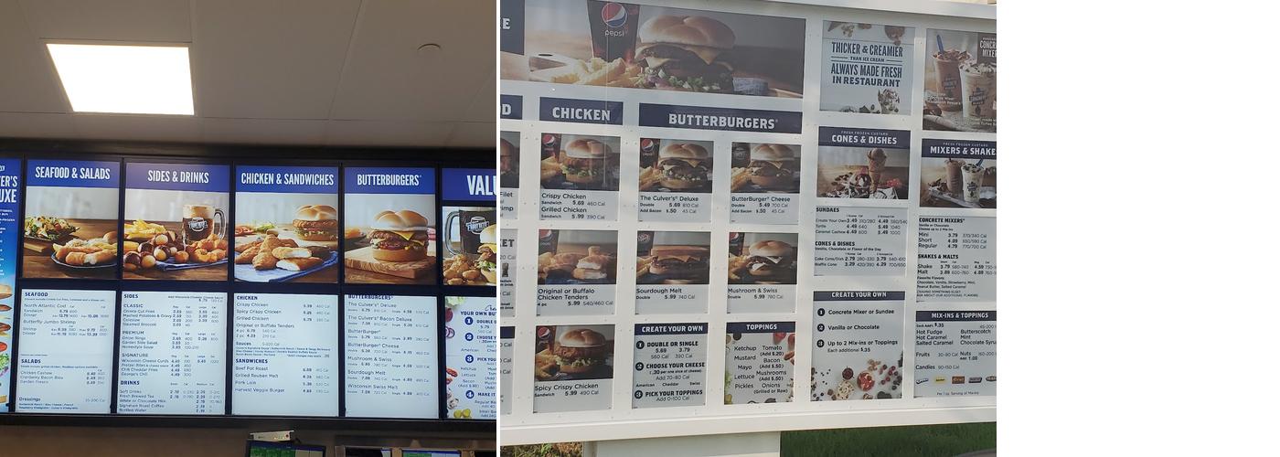 Culver's Menu