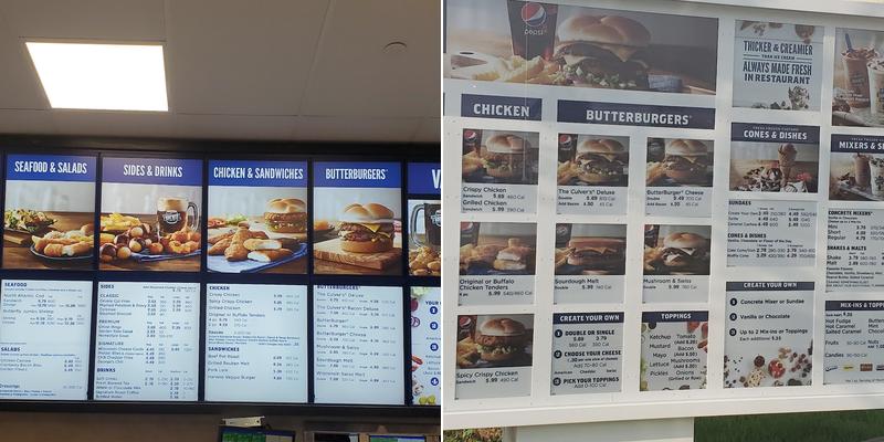 Culver's Menu