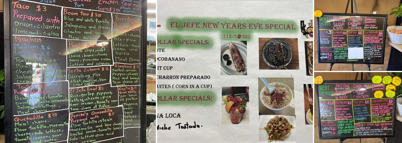 Taqueria El Jefe Menu