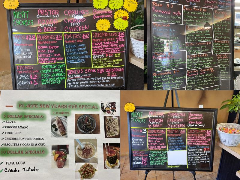 Taqueria El Jefe Menu