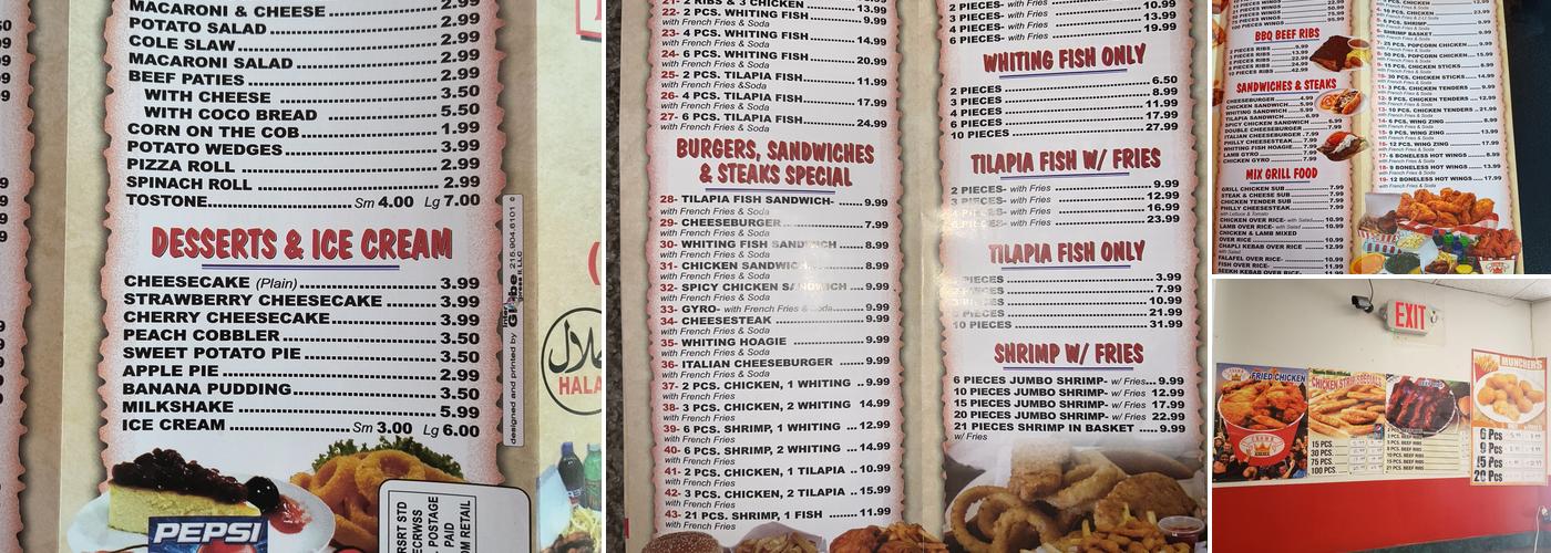 Crown Fried Chicken Menu