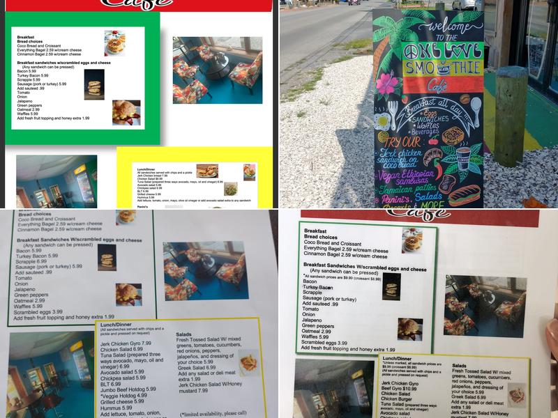 One Love Smoothie Cafe Menu