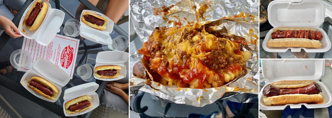 Jayden’s beef fried sausage dogs Menu