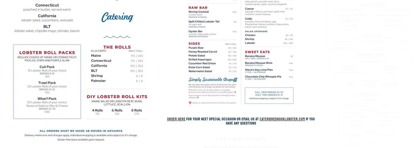 Red Hook Lobster Pound Menu