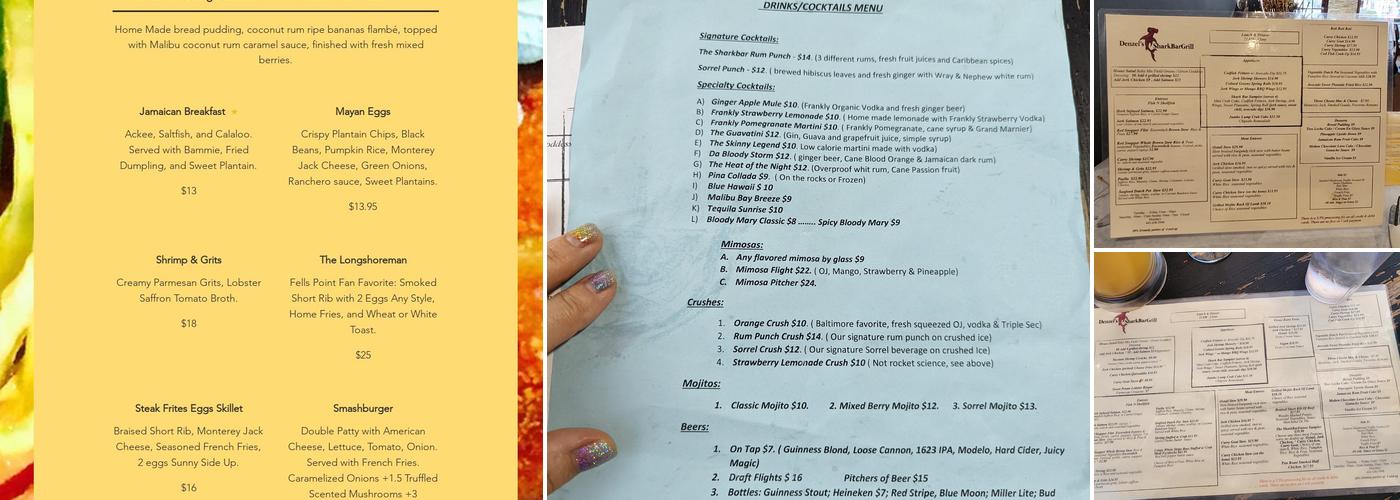 DENZELSSHARKBARGRILL Menu