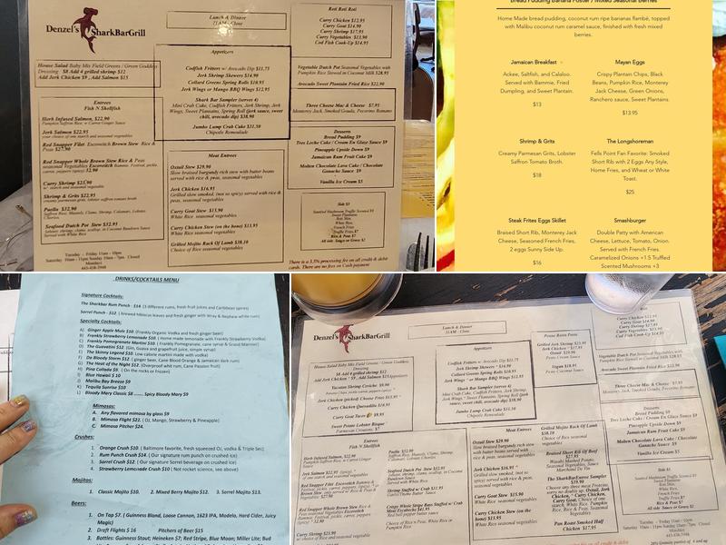 DENZELSSHARKBARGRILL Menu