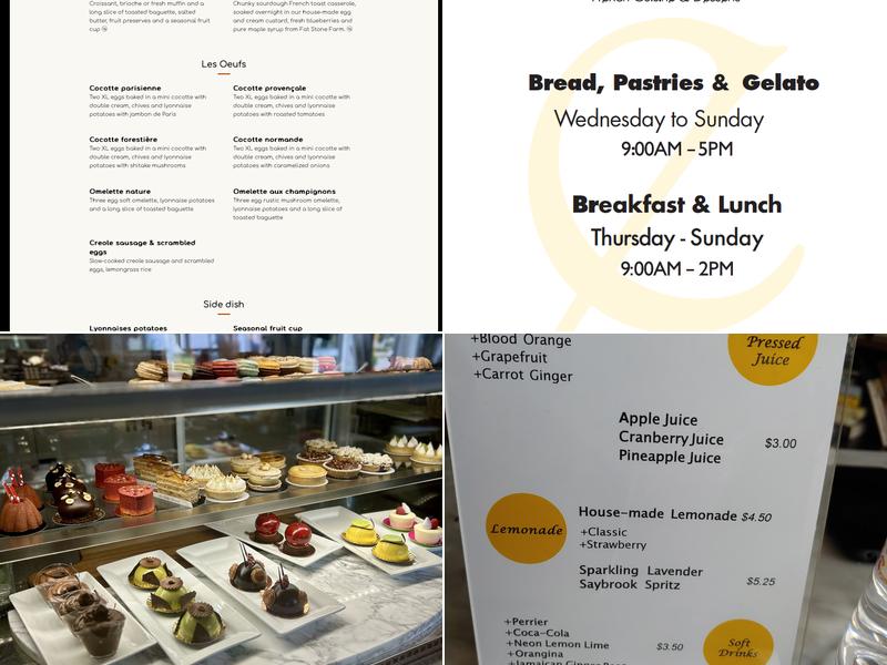 Cocotte @ James Pharmacy Menu