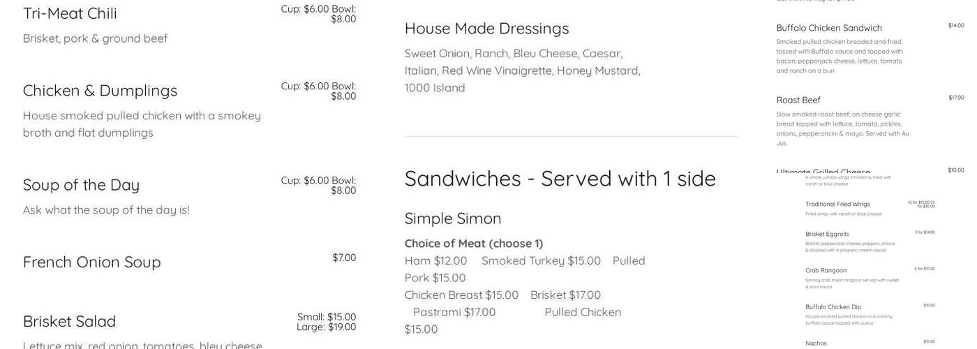 Nubby’s Telegraph Menu